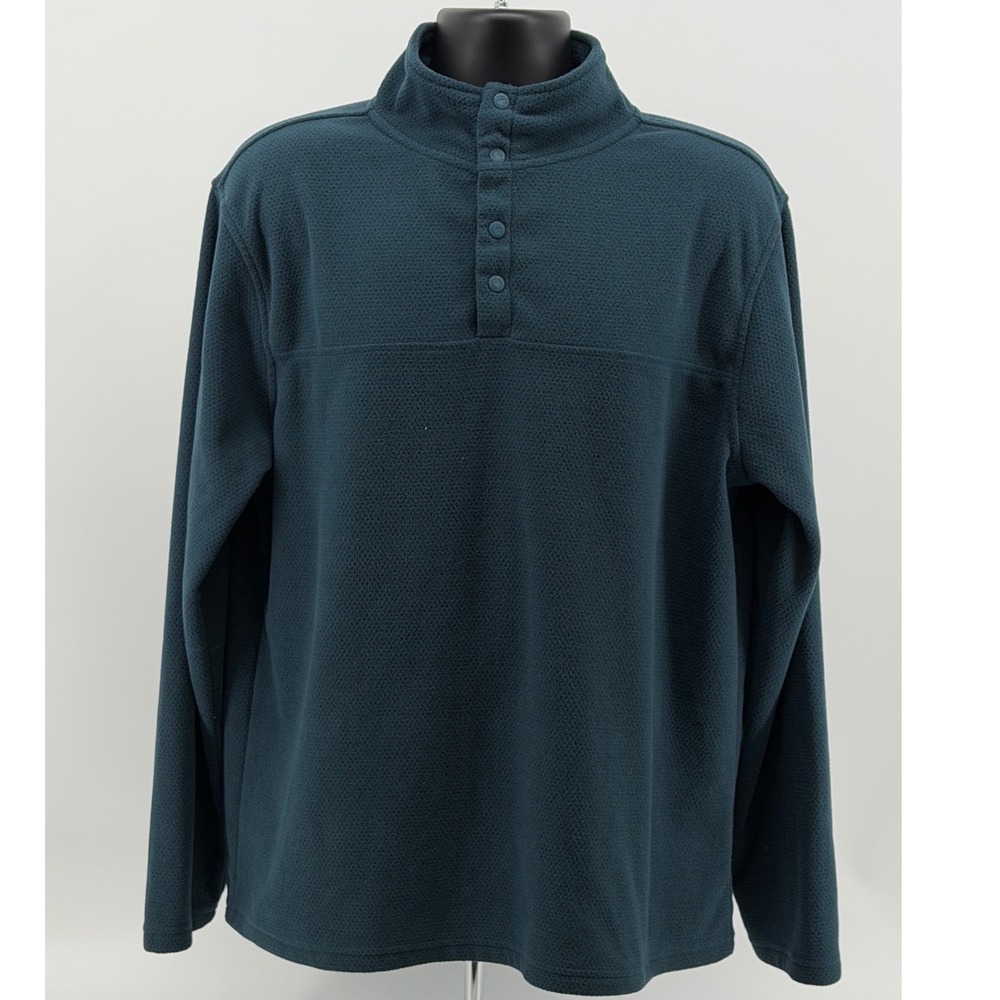Mountain Khakis Classic Fit Pullover Mens L Apex Pop Top Fleece Snap Neck